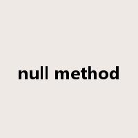 null method是什么意思