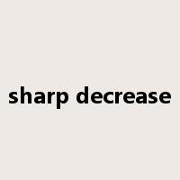 sharp decrease是什么意思