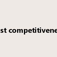 cost competitiveness是什么意思
