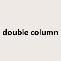 double column是什么意思