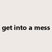 get into a mess是什么意思