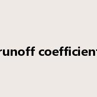 runoff coefficient是什么意思