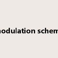 modulation scheme是什么意思