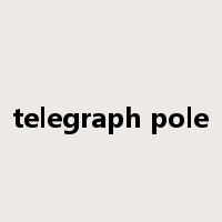 telegraph pole是什么意思