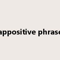 appositive phrase是什么意思