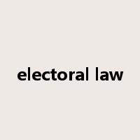 electoral law是什么意思
