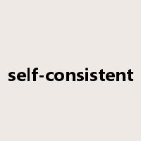 self-consistent是什么意思