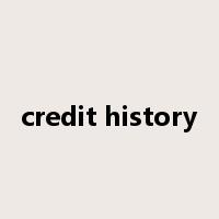 credit history是什么意思