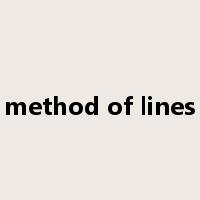 method of lines是什么意思