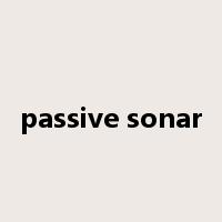 passive sonar是什么意思