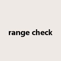 range check是什么意思