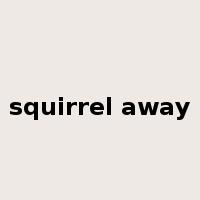 squirrel away是什么意思