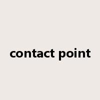contact point是什么意思