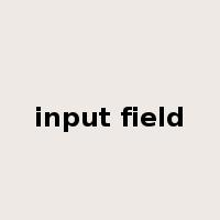 input field是什么意思