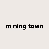 mining town是什么意思