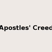 Apostles' Creed是什么意思