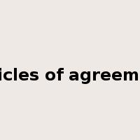 articles of agreement是什么意思