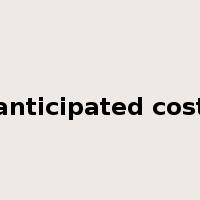anticipated cost是什么意思