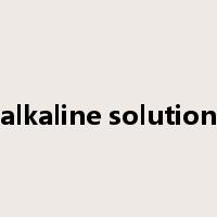 alkaline solution是什么意思