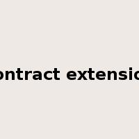 contract extension是什么意思