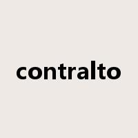 contralto是什么意思