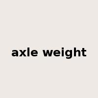 axle weight是什么意思