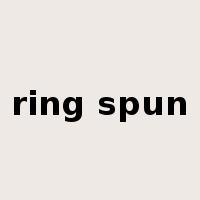 ring spun是什么意思