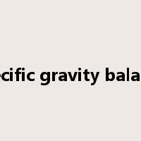 specific gravity balance是什么意思