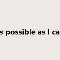 as possible as I can是什么意思