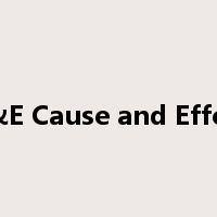C&E Cause and Effect是什么意思