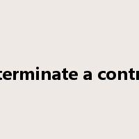 to terminate a contract是什么意思