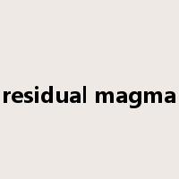 residual magma是什么意思