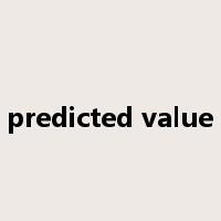 predicted value是什么意思