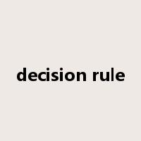 decision rule是什么意思
