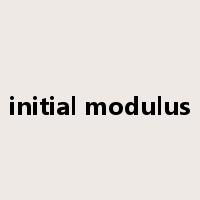 initial modulus是什么意思