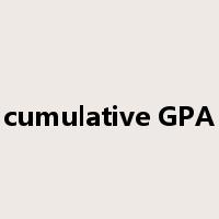 cumulative GPA是什么意思