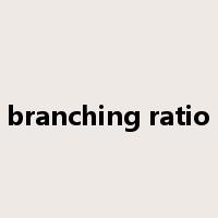 branching ratio是什么意思