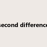 second difference是什么意思