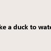 like a duck to water是什么意思