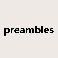 preambles是什么意思