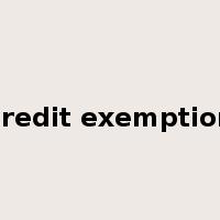 credit exemption是什么意思