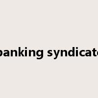 banking syndicate是什么意思