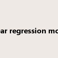linear regression model是什么意思