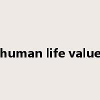 human life value是什么意思