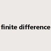 finite difference是什么意思