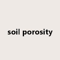 soil porosity是什么意思