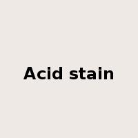 Acid stain是什么意思
