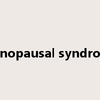 menopausal syndrome是什么意思