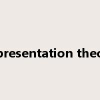 representation theory是什么意思