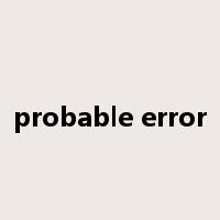 probable error是什么意思